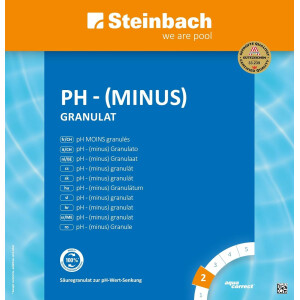 Steinbach Poolpflege Set 3-teilig | pH-Plus 1kg + pH-Minus 1,5kg + pH-Stabilisator 1kg | Regulierung & Stabilisierung des Poolwassers | für klare Wasserwerte & optimale Desinfektion