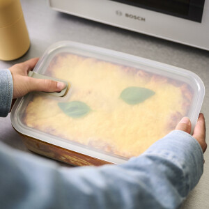 Mepal - Frischhaltdosen EasyClip - Schüssel mit Deckel und Schiebeverschluss - Geeignet für Mikrowelle, Dampfgarer, Kühl- und Gefrierschrank - Luftdicht und auslaufsicher - 2,25 l - Nordic sage
