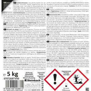 Steinbach Poolpflege Set | 5 kg Chlortabs 20 g schnelllöslich & 5 l Algezid flüssig | Desinfektion & Algenverhütung | pH-neutral rückstandsfrei & schaumfrei | für klares Poolwasser
