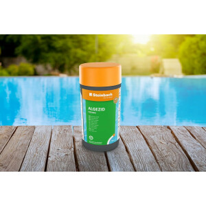 Steinbach Algizid Algenverhütung 1 l | Algenvernichter für Pool & Schwimmbad | präventiver Schutz vor Algen Bakterien & Pilzen | für sauberes klares Wasser | Poolpflege