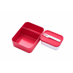 Mepal Bento-Einsatz für Lunchbox Take a Break Large | Nordic Red | praktischer Facheinsatz für getrennte Aufbewahrung | BPA-frei | spülmaschinenfest | ideal für Snacks & Meal Prep