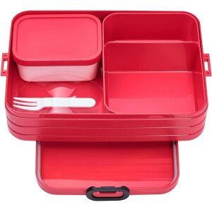 Mepal Bento-Einsatz für Lunchbox Take a Break Large | Nordic Red | praktischer Facheinsatz für getrennte Aufbewahrung | BPA-frei | spülmaschinenfest | ideal für Snacks & Meal Prep