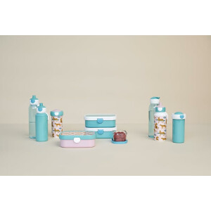 Mepal - Brotdose Kinder Campus - Bento Box Kinder - Brotdose Kinder mit Fächern & Gabel - Meal Prep Box mit Clip-Verschluss - BPA-frei & Spülmaschinenfest - 750 ml - Turquoise