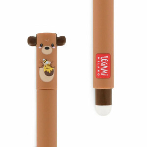 Legami - Radierbarer Gelschreiber, Kugel am Ende zum Entfernen von roter Tinte, wärmeempfindlich, Durchmesser der Spitze 0,7 mm - Thema Teddy Bear