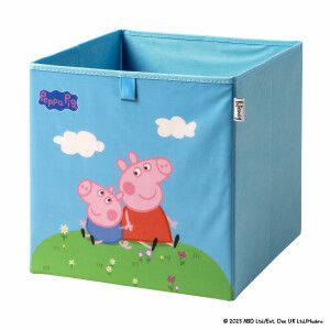 LIFENEY meets Peppa Wutz Aufbewahrungsbox für Kinder - Box mit Peppa Pig Motiv zur Aufbewahrung von Spielzeug - 30 x 30 x 30 cm passend für klassische Würfelregale