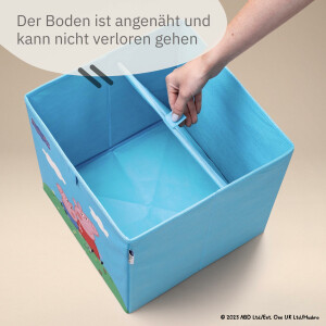 LIFENEY meets Peppa Wutz Aufbewahrungsbox für Kinder - Box mit Peppa Pig Motiv zur Aufbewahrung von Spielzeug - 30 x 30 x 30 cm passend für klassische Würfelregale