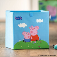 LIFENEY meets Peppa Wutz Aufbewahrungsbox für Kinder - Box mit Peppa Pig Motiv zur Aufbewahrung von Spielzeug - 30 x 30 x 30 cm passend für klassische Würfelregale