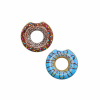 Bestway Schwimmring Donut Ø 94 x 24 cm | Braun | aufblasbarer Poolring aus PVC | bis 100 kg belastbar | Sommer Pool Float | inkl Reparaturflicken
