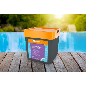 Steinbach Poolpflege Quattrotabs 200g langsamlöslich - 0752605TD00-5kg - 4-in-1 Chlortabletten mit Flockungsmittel - pH-Stabilisator & Algenverhütung - Multifunktionstabletten