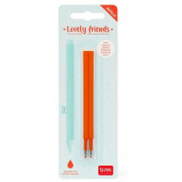 Legami Lovely Friends Ersatzminen Gelminen Nachfüllpack für Gelschreiber - Packung mit 2 Minen - Orange