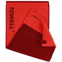 Stryve | Towell + V2 | Sporthandtuch mit Tasche und Magnetclip | Dynamic Red | ideal für Fitness und Outdoor | schnelltrocknend & kompakt | sportlich und funktional