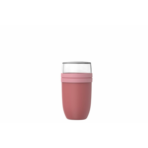 Mepal - Müslibecher xl Ellipse - Müslibecher To Go - Joghurtbecher To Go - Unterteilung für Joghurt & Müsli - Geeignet für Gefrierschrank, Mikrowelle & Spülmaschine - 750 + 300 ml - Vivid mauve