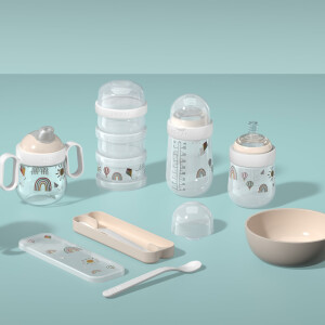 Mepal - Fütterlöffel Mio Little Dutch - Babylöffel - Kleinkind Fütterlöffel - Spülmaschinengeeignet & BPA frei - 2er Set - Forest Friends