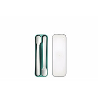 Mepal - Fütterlöffel Mio - Babylöffel - Kleinkind Fütterlöffel - Baby Besteck - Spülmaschinengeeignet - BPA frei - 2er Besteck Set - Deep turquoise