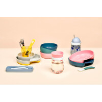 Mepal - Fütterlöffel Mio - Babylöffel - Kleinkind Fütterlöffel - Baby Besteck - Spülmaschinengeeignet - BPA frei - 2er Besteck Set - Deep turquoise
