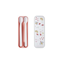 Mepal - Fütterlöffel Mepal Mio - Babylöffel - Kleinkind Fütterlöffel - Baby Besteck - Spülmaschinengeeignet - BPA frei - 2er Besteck Set - Flowers & Butterflies