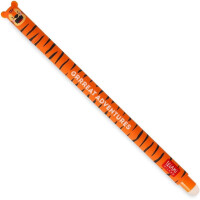 Legami - Radierbarer Gelschreiber, Kugel am Ende zum Entfernen von oranger Tinte, wärmeempfindlich, Durchmesser der Spitze 0,7 mm - Thema Tiger