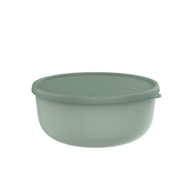 Mepal - Mikrowellengeschirr Lumina - Frischhaltedosen mit Deckel für Kühlschrank, Gefrierschrank, Dampfgarer & Mikrowelle - Mikrowellenschüsseln mit Deckel - Aufbewahrungsbox - 3000 ml - Nordic sage