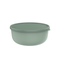 Mepal - Mikrowellengeschirr Lumina - Frischhaltedosen mit Deckel für Kühlschrank, Gefrierschrank, Dampfgarer & Mikrowelle - Mikrowellenschüsseln mit Deckel - Aufbewahrungsbox - 3000 ml - Nordic sage