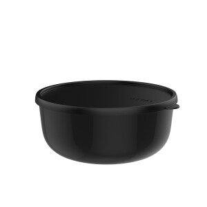 Mepal - Mikrowellengeschirr Lumina - Frischhaltedosen mit Deckel für Kühlschrank, Gefrierschrank, Dampfgarer & Mikrowelle - Mikrowellenschüsseln mit Deckel - Aufbewahrungsbox - 3000 ml - Nordic black