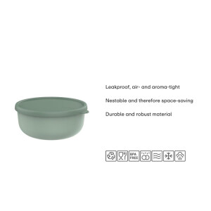 Mepal - Mikrowellengeschirr set 3-teilig Lumina - Frischhaltedosen mit Deckel für Kühlschrank, Gefrierschrank, Dampfgarer & Mikrowelle - Aufbewahrungsbox - 250 + 750 + 1500 ml - Nordic black