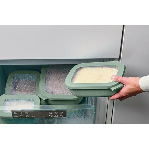 Mepal Multi Bowl Cirqula Rectangular - Mikrowellen Geschir - Geeignet als Luftdichte Aufbewahrungsbox für den Kühlschrank, Mikrowellengeschirr & als Frischhaltedosen - 750 ml - Nordic Sage