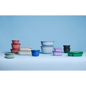 Mepal Multi Bowl Cirqula Rectangular - Mikrowellen Geschir - Geeignet als Luftdichte Aufbewahrungsbox für den Kühlschrank, Mikrowellengeschirr & als Frischhaltedosen - 750 ml - Nordic Sage