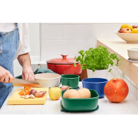 Mepal Multi Bowl Cirqula Rectangular - Mikrowellen Geschir - Geeignet als Luftdichte Aufbewahrungsbox für den Kühlschrank, Mikrowellengeschirr & als Frischhaltedosen - 750 ml - Nordic Sage