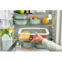 Mepal Multi Bowl Cirqula Rectangular - Mikrowellen Geschir - Geeignet als Luftdichte Aufbewahrungsbox für den Kühlschrank, Mikrowellengeschirr & als Frischhaltedosen - 750 ml - Nordic Sage
