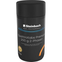 Steinbach Pool Professional Quattrotabs Premium 200 g 1 kg | 2-Phasen Chlortabletten mit Langzeitwirkung | 4-in-1 Poolpflege | Desinfektion, Algenstopp & Flockung | Für Privatschwimmbäder