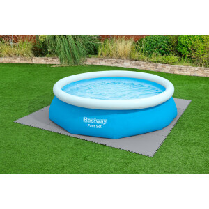 Bestway Pool-Bodenschutzfliesen Set 9 Stück á 78 x 78 cm, grau