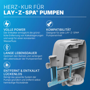 Bestway Lay-Z-Spa Entkalker-Adapter für Pumpeneinheiten ? Zubehör gegen Kalk & E02-Fehler, für AirJet & HydroJet Pumpen, Wartung ohne Ausbau (ohne Entkalkungsmittel)