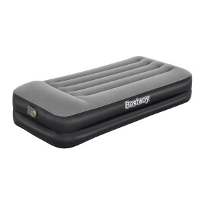 Bestway TriTech Luftbett Aerolux mit integrieter Elektropumpe Single XL/Mid 191 x 97 x 46 cm, Schwarz