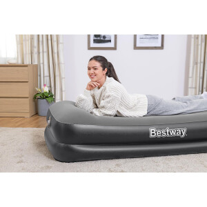 Bestway TriTech Luftbett Aerolux mit integrieter Elektropumpe Single XL/Mid 191 x 97 x 46 cm, Schwarz