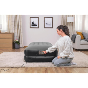 Bestway TriTech Luftbett Aerolux mit integrieter Elektropumpe Single XL/Mid 191 x 97 x 46 cm, Schwarz