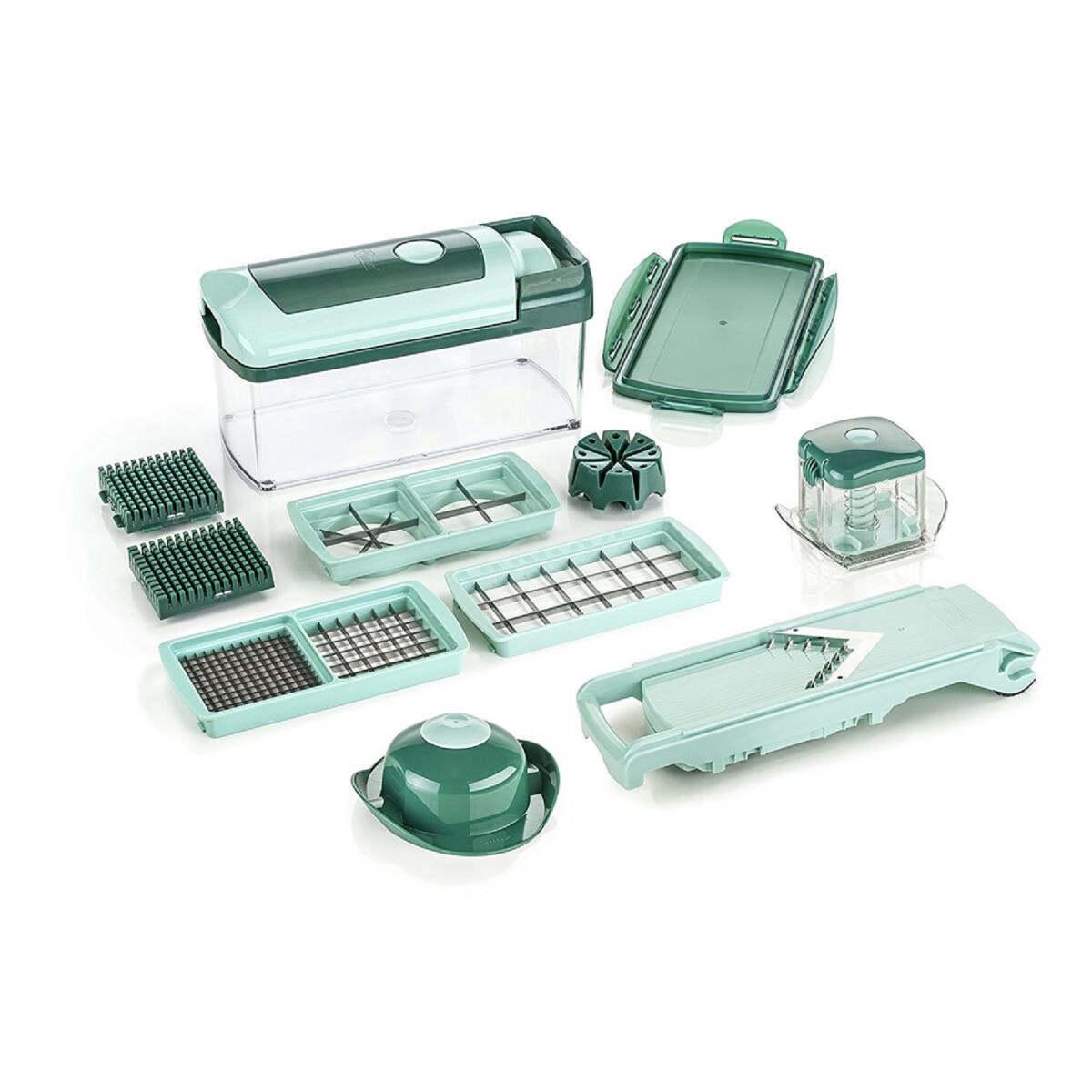 Genius Nicer Dicer Fusion smaragdgrün, 13tlg.