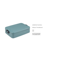 Mepal - Lunchbox Take a Break Large - Brotdose To Go - Für 4 Sandwiches oder 8 Brotscheiben - Meal Prep Box - Essensbox mit Unterteilung - Spülmaschinenfest - 1500 ml - Vivid Lilac