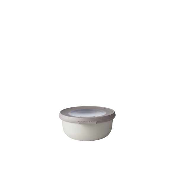 Mepal - Multi Bowl Cirqula Round - Vorratsdose mit Deckel - Geeignet als Luftdichte Aufbewahrungsbox für den Kühlschrank, Mikrowellengeschirr & als Frischhaltedosen - 350 ml - Nordic White