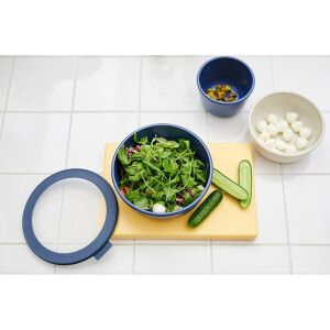 Mepal - Multi Bowl Cirqula Round - Vorratsdose mit Deckel - Geeignet als Luftdichte Aufbewahrungsbox für den Kühlschrank, Mikrowellengeschirr & als Frischhaltedosen - 1250 ml - Nordic White