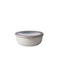 Mepal - Multi Bowl Cirqula Round - Vorratsdose mit Deckel - Geeignet als Luftdichte Aufbewahrungsbox für den Kühlschrank, Mikrowellengeschirr & als Frischhaltedosen - 1250 ml - Nordic White