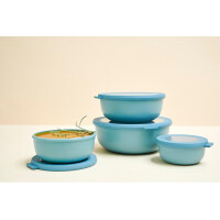 Mepal - Multi Bowl Cirqula Round - Vorratsdose mit Deckel - Geeignet als Luftdichte Aufbewahrungsbox für den Kühlschrank, Mikrowellengeschirr & als Frischhaltedosen - 1250 ml - Nordic White