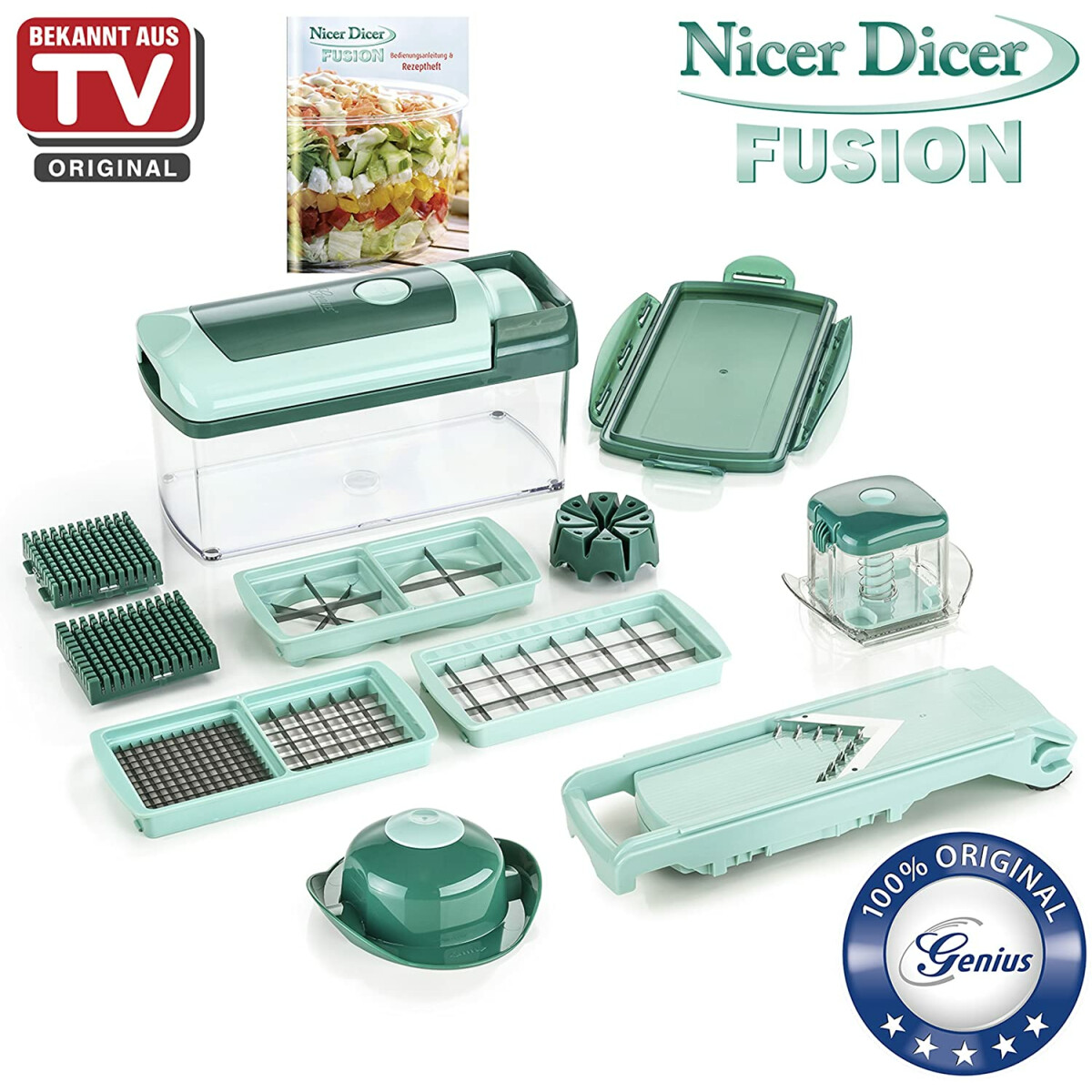 Genius Nicer Dicer Fusion | 13 Teile | smaragdgrün |...