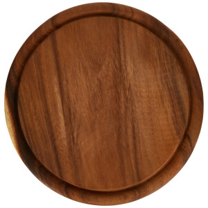 Kesper | Fleischteller aus Akazienholz | Höhe: 15 mm, Durchmesser: 250 mm